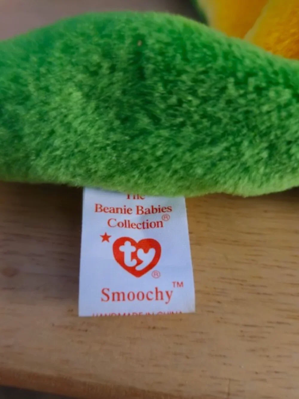 Ty Beanie Baby Smoochy The Frog Tags Attatched